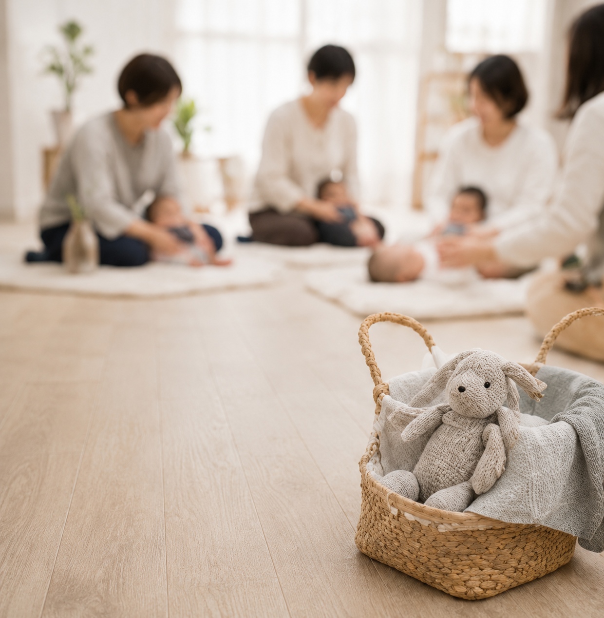 親子で過ごすレッスン会場のイメージ